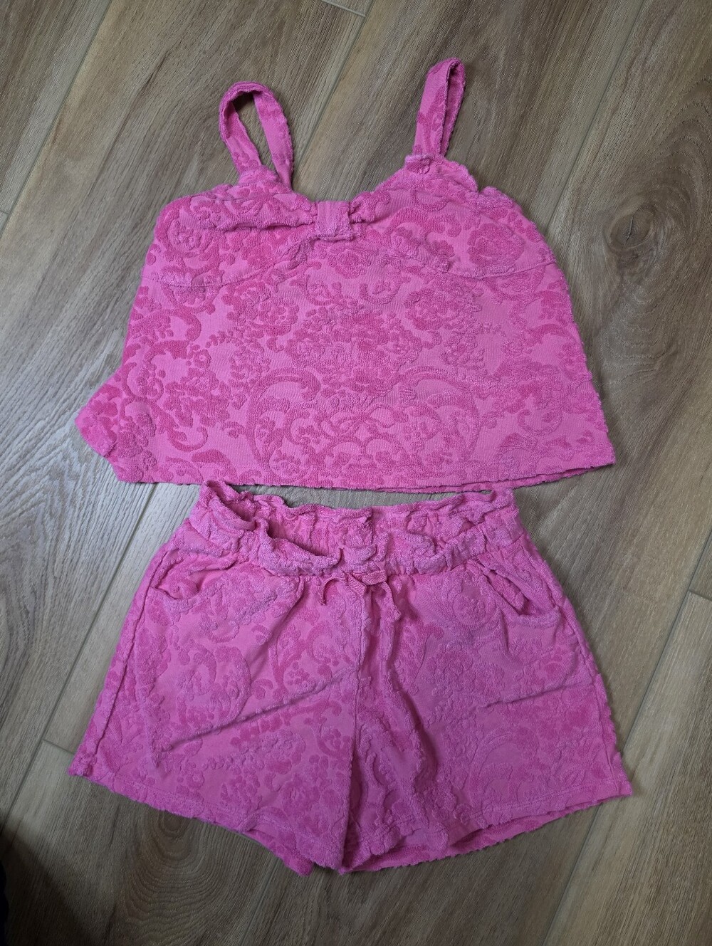 Janie and Jack Pink Terry Set